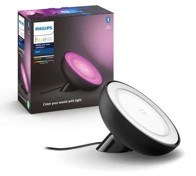 Image de Philips Hue White & Color Ambiance. Lampes Bloom. Noires. Compatibles Bluetooth. Fonctionnent avec Alexa, Google et HomeKit.