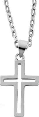 Produktbild von 925/- Echt Silber Kreuzanhänger "Masih" ohne Kette, 925/rhodiniert