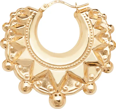 Image de Boucles d'Oreilles Créoles Femme Or 375/1000 - 34mm*37mm; TRS16366