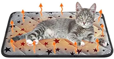 Immagine prodotto di Tappetino riscaldante per animali domestici - 60 x 45 cm - Antiscivolo - Tappetino isolante per gatti, cani e altri animali domestici - Grigio