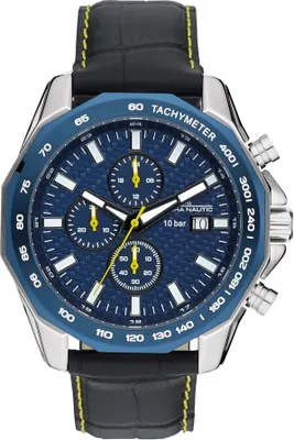 Produktbild von Adora Nautic AN2344 1-205740-001 Herren Uhr Chronograph Edelstahl Leder Quarz 10Bar