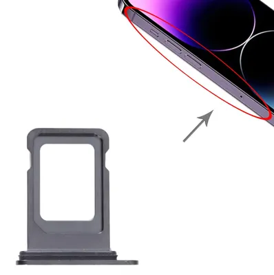 Immagine prodotto di Vassoio della scheda SIM per Apple iPhone 14 Pro Pezzo di ricambio nero