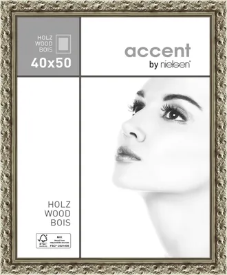 Produktbild von accent by nielsen Holz Bilderrahmen Arabesque, 40x50 cm, Silber
