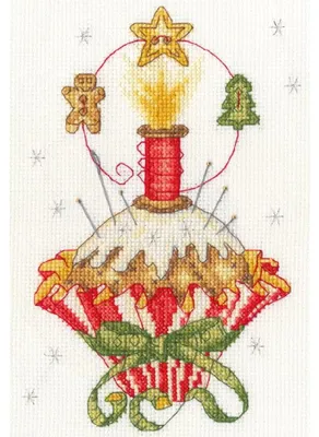 Obrázek produktu pro Vyšívací sada Bothy Threads „Vánoční ozdoby“, vzor k vyšívání, XSK30, 13 x 19 cm
