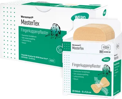Produktbild von MasterTex Fingerkuppenpflaster, 8 x 4,5 cm, 5 x 20 Stück