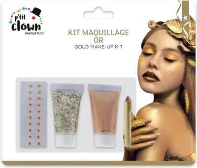 Produktbild von Schmink-Set mit goldenem Glitzer - Einheitsgröße