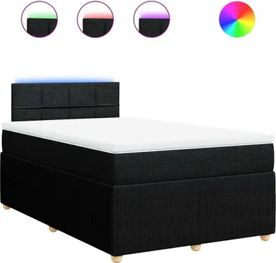 Produktbild von vidaXL Boxspringbett mit Matratze Schwarz 120x200 cm Stoff