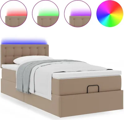 Immagine prodotto di Struttura Letto Pouf con Materasso 90x190 cm Pelle finta