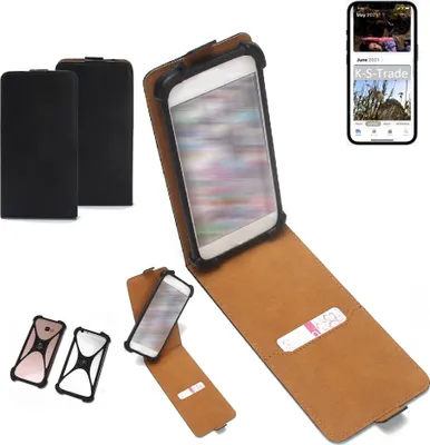Produktbild von K-S-Trade Handyhülle Schutzhülle kompatibel mit Apple iPhone 13 Pro Hülle Case Cover Flip Style Bumper schwarz 1x