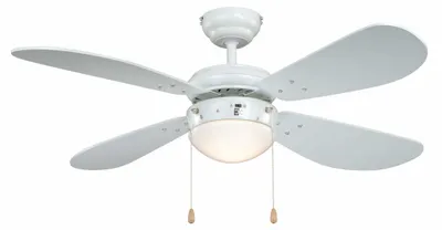 Immagine prodotto di Ventilatore da soffitto Classic Bianco 105 cm con luce e catenelle