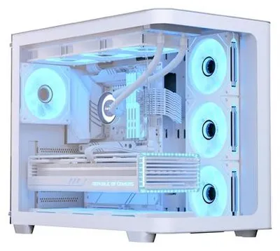 Image de Aerocool ACCM-PN01043.21 AeroCool Geh Midi P500C-G-WT-V1 o.N. Full Tempered Glas (Wh)