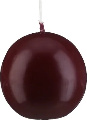 Produktbild von Kugelkerzen Klarlack - hochglänzend Bordeaux Ø 10 cm, 4 Stück, gelackte Kerzen, exclusive besondere