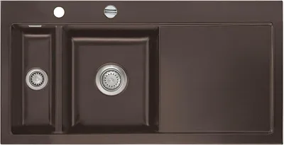 Produktbild von Flächenbündige Spüle MERA 100 F Siena Becken links - Excenterbedienung