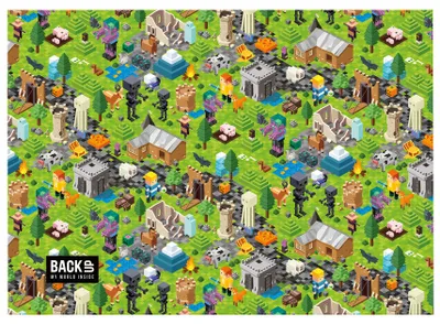 Produktbild von Doppelseitige Schultischunterlage „Pixele Miasto 8 A 61 Game Backup Derform“