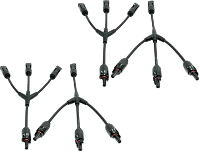 Produktbild von 2 Paar Solarstecker kompatibel mit MC4 Y 2 fach, 3 fach, 4 fach, 5 fach, 6 fach Stecker Kabel : 3 fach Kabel Stecker: 3 fach Kabel