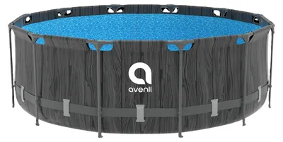 Obrázok produktu pre Bazén Steel Super Black Wood AVENLI 366 x 100 cm