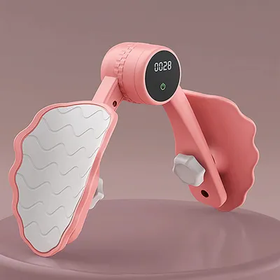 Obrázek produktu pro Zvedák pánve a kyčlí, fitness vybavení pro domácí cvičení jógy pro ženy, přístroj pro posilování svalů pánve, posilovací zařízení pro kyčle a nohy, tvarovač stehen, 3 stupně nastavení, s inteligentním záznamem dat (růžová)