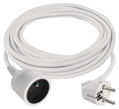 Prodlužovací kabel 7 m / 1 zásuvka / bílý / PVC / 1 mm2