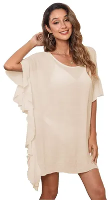 Produktbild von Damen Rüsch Strandkleid für den Sommer