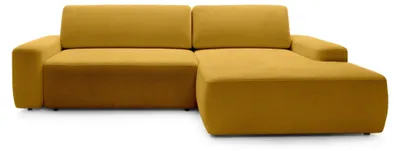 Produktbild von Ecksofa mit Schlaffunktion und Bettkasten Bamby rechts Honig-Amber