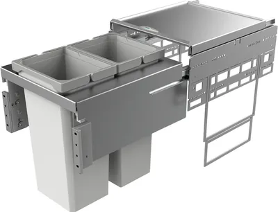 Obrázek produktu pro Naber Cox® Base 460 S/400-2, odpadkový koš pro přední výsuvy, světle šedý