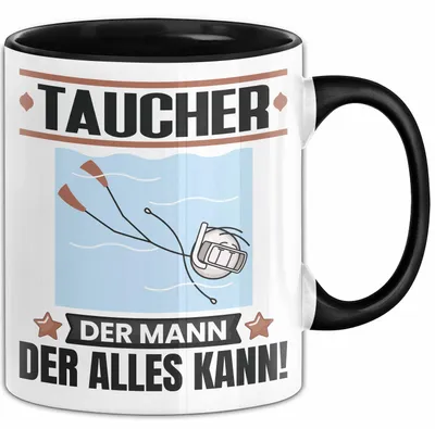Produktbild von Taucher Tasse Geschenk für Taucher Der Mann Der Alles Kann Geschenkidee zum Geburtstag (Schwarz)