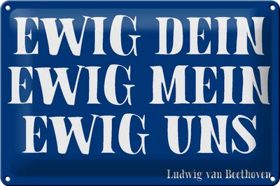 Produktbild von Blechschild Ewig Dein Ewig Mein Ewig Uns, 30 x 20 cm, Blechschilder Spruch