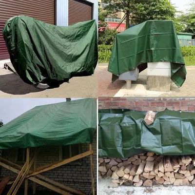 Obrázok produktu pre Vodotesná plachta 2 x 3 m, zelená/strieborná, 180 g/m², odolná