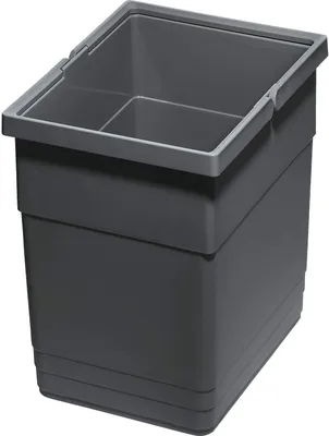 Produktbild von Ninka eins2vier Abfallsammler Höhe: 275 mm Volumen: 13,5 Liter 210 x 280 mm dunkelgrau Abfalleimer Mülleimer von SOTECH