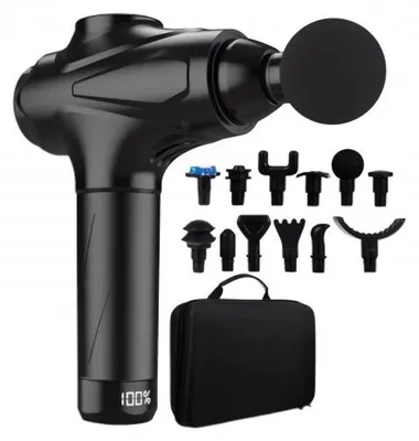 Produktbild von Isomedix 26441 Massagepistole 45 W, 1500 mAh, 12 Aufsätze, schwarz