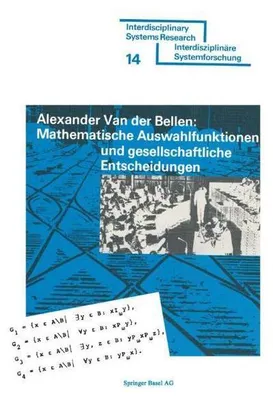 Obrázok produktu pre Mathematische Auswahlfunktionen und gesellschaftliche Entscheidungen
