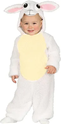 Produktbild von Flauschiges Schafkostüm für Babys weiss-beige - 80/86 (12-18 Monate)