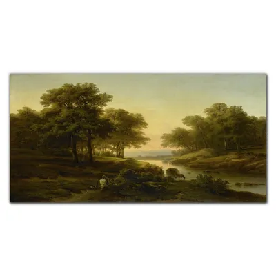 Produktbild von Coloray Bild aus Leinwand 120x60 Leinwand Dekoration - Landschaft Fluss Wald Natur