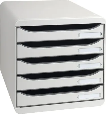 Produktbild von Exacompta Schubladenbox Big Box Plus 5 offene Schubladen Lichtgrau 309740D
