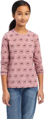 Produktbild von ARIAT Kinder T-Shirt langarm SO LOVE nostalgia rose half drop print, Größe:XS