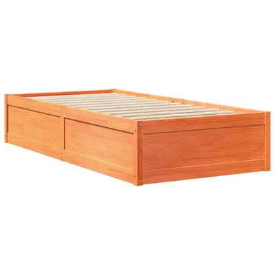 Produktbild von Massivholzbett ohne Matratze Wachsbraun 90x190 cm Kiefernholz