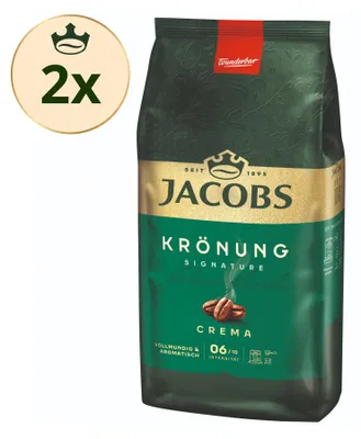 Produktbild von JACOBS Kaffeebohnen Krönung Crema 2 x 1 kg ganze Kaffee Bohnen geröstet Röstung