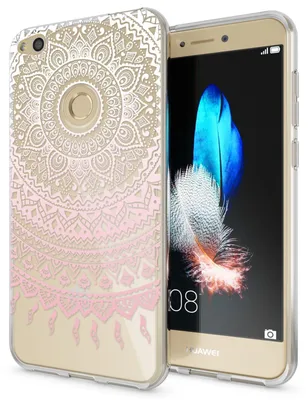 Zdjęcie produktu dla Etui na telefon Huawei P8 Lite 2017 firmy NALIA, smukłe silikonowe etui ochronne z motywem mandali w kolorze różowym