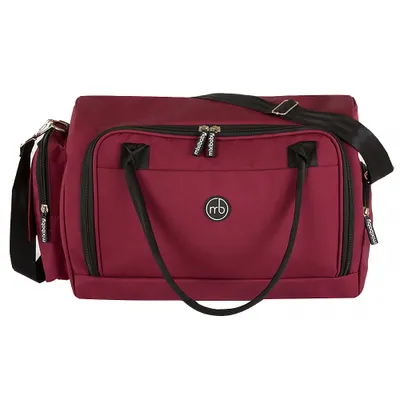 Produktbild von Wickeltasche mit Wickelunterlage wasserabweisend Baby Windeltasche Umhängetasche Weinrot