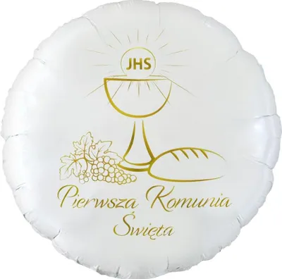 Zdjęcie produktu dla Balony Magiczne - Foliowy Kielich 18" - Elegancka dekoracja na Pierwszą Komunię