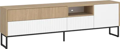 Produktbild von RTV-Schrank Hati, 196,4x62x40 cm (BxHxT), auf Kufen, 1-türig, 1 Schublade