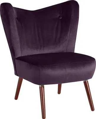 Produktbild von Max Winzer Sessel Sari - Samtvelours purple - Maße: 70 x 69 x 86 cm