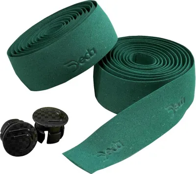 Image de Bande de guidon Deda vert foncé avec bouchons