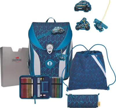 Produktbild von DerDieDas ErgoFlex MAX Blue Speed Schulranzen Set 5tlg.