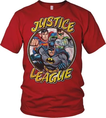 Produktbild von Justice League Team Tee - Medium - Red