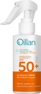 Produktbild von Oillan Ochronny dermo-spray przeciwsłoneczny dla dzieci i dorosłych od 6. miesiąca SPF 50+, 125 ml