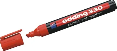 Immagine prodotto di 10x Edding 330-002 pennarello permanente ricaricabile 1 - 5 mm rosso