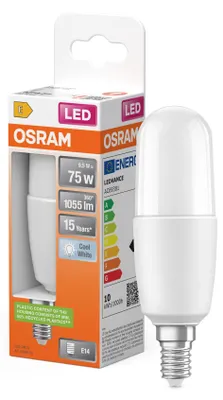 Productafbeelding van Osram STAR, 10 Watt, 75 Watt equivalent, fitting E14, 1050 lumen, 15000 uur, koelwit
