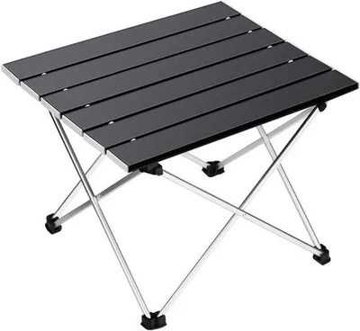 Productafbeelding van Famanu Campingtabel - Lichtgewicht opklapbare tafel met een aluminium tafelblad en een draagtas - Ideaal voor outdooractiviteiten