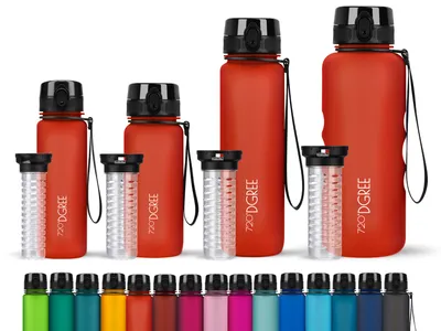 Produktbild von Trinkflasche Wasserflasche Fruchteinsatz 0,65L - BPA Frei “uberBottle“ 720 DGREE